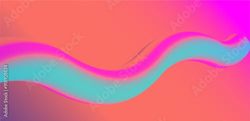 dynamic 3D line wave art with optical illusion 