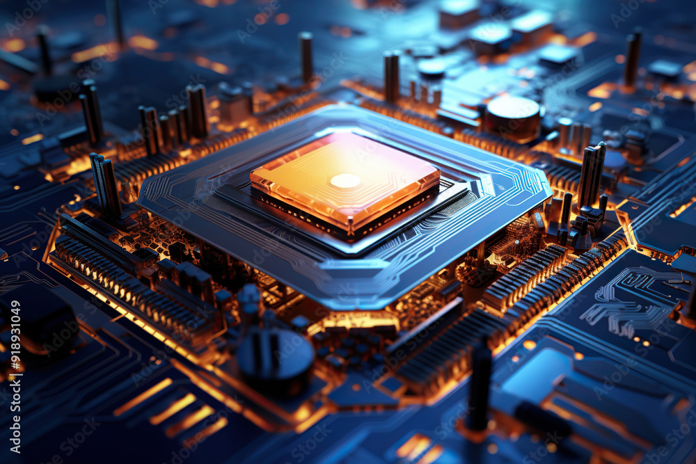 Generative ai on theme of beautiful surface microchip for design natural abstract background Generative ai on theme of beautiful surface microchip for design natural abstract background