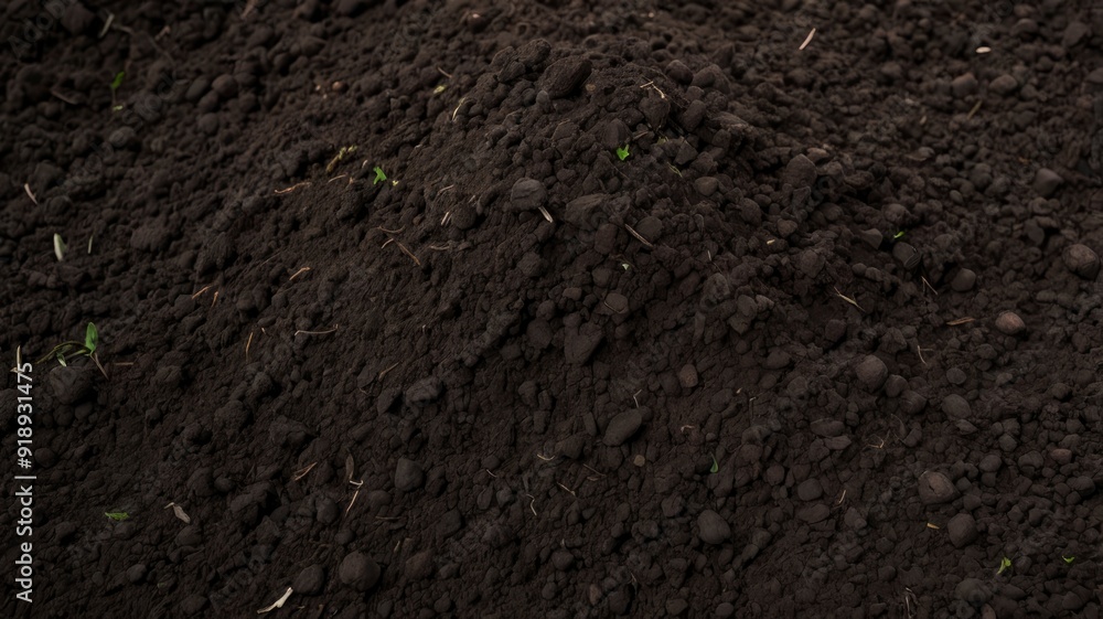 Black soil texture cutout Black soil texture cutout