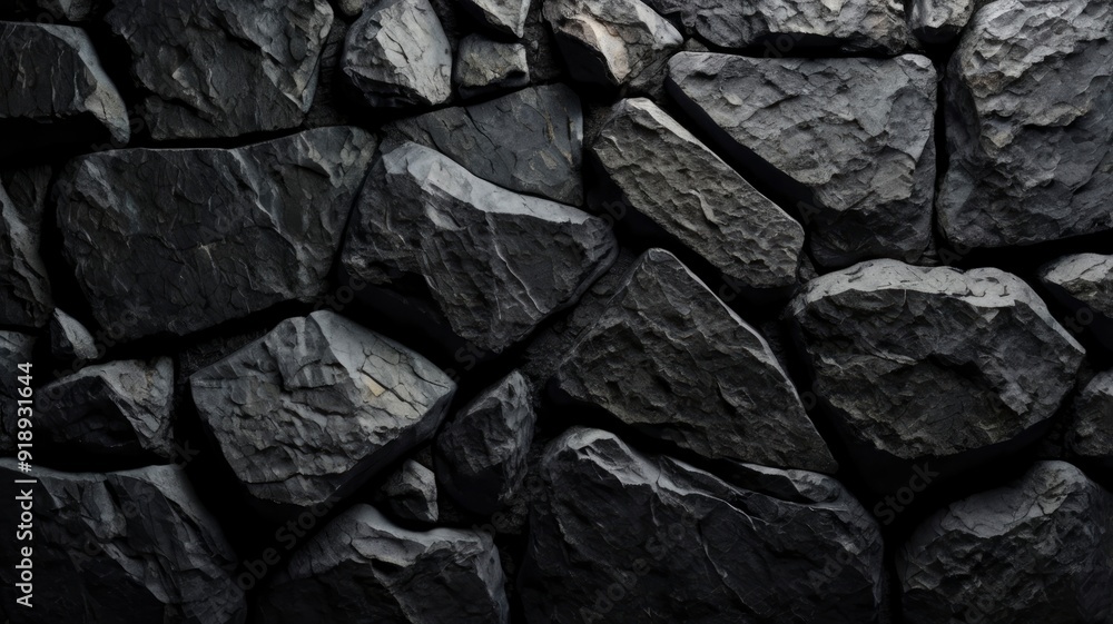 Black textured rock wallpaper with light reflections Black textured rock wallpaper with light reflections
