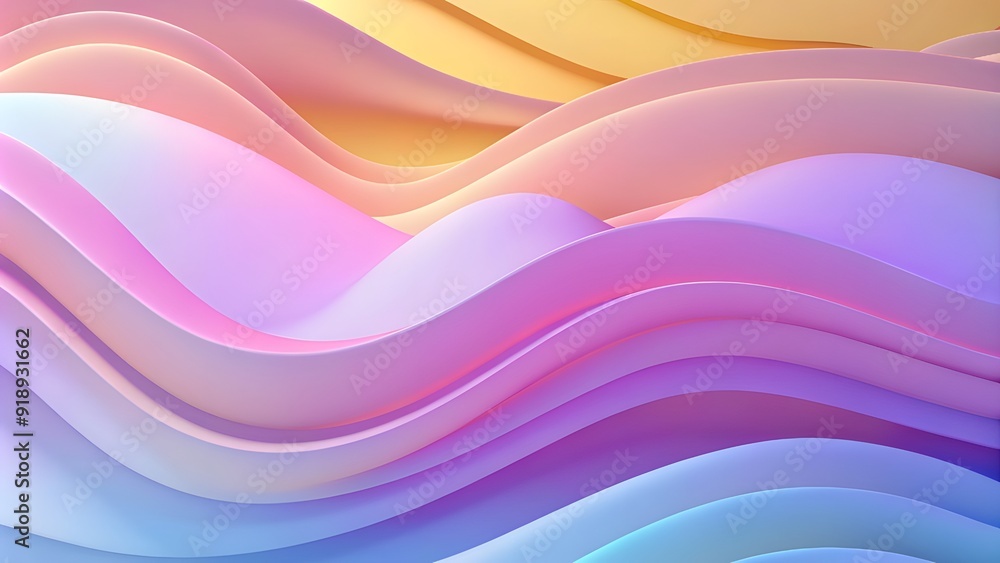 Abstract Soft pastel waves in shades of pink, purple, and blue creating a dreamy and fluid abstract background Abstract Soft pastel waves in shades of pink, purple, and blue creating a dreamy and fluid abstract background