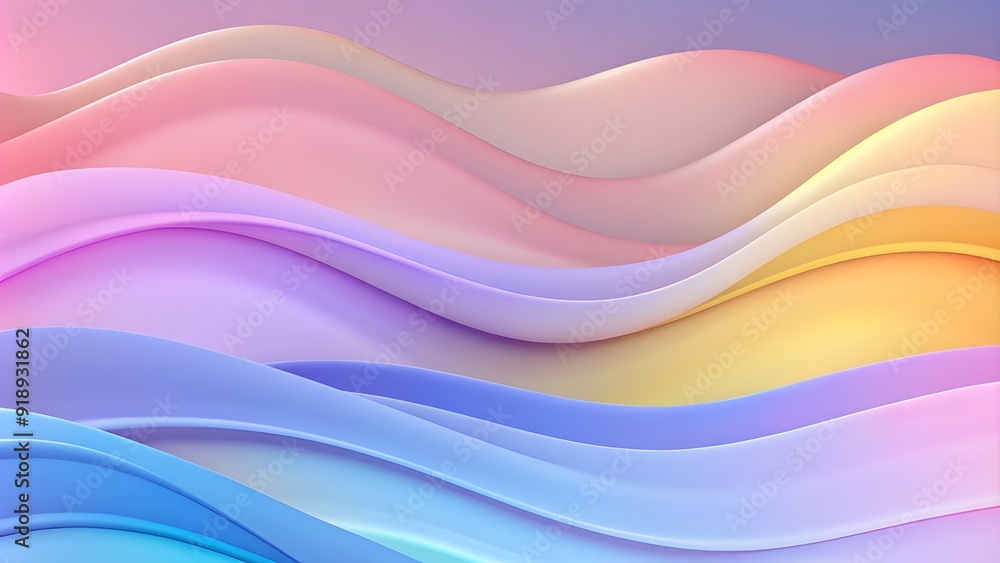 Abstract Soft pastel waves in shades of pink, purple, and blue creating a dreamy and fluid abstract background Abstract Soft pastel waves in shades of pink, purple, and blue creating a dreamy and fluid abstract background