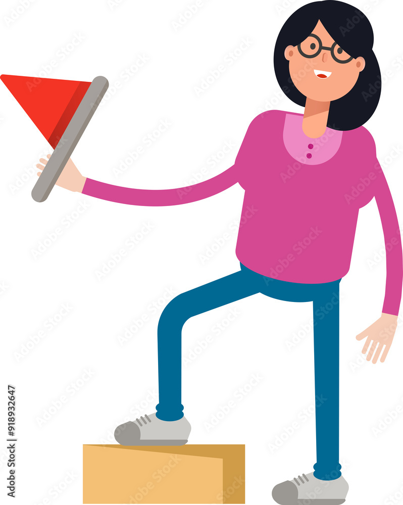Woman Character Holding Flag
Woman Character Holding Flag
