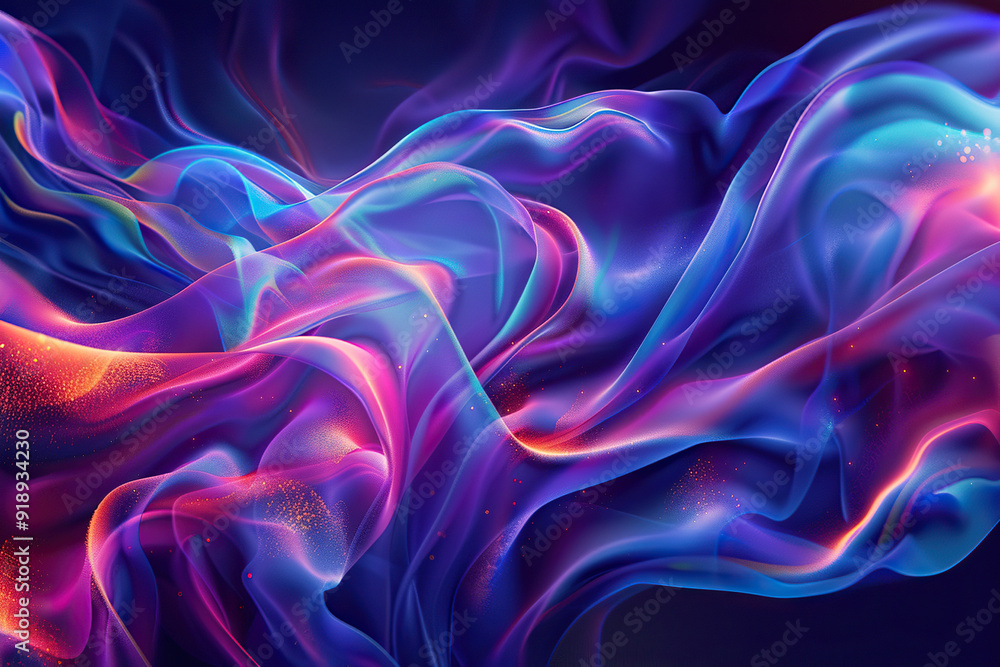 Fototapeta premium Beautiful texture surface neon wave, design natural abstract background