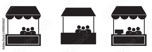 Sales booth icon Vector illustration design eps 10