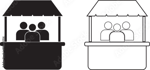 Sales booth icon Vector illustration design eps 10