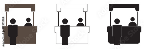 Sales booth icon Vector illustration. Replaceable vector design eps 10