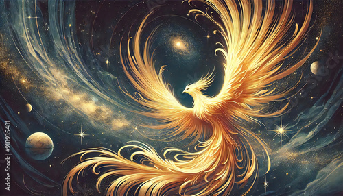 宇宙を舞う鳳凰