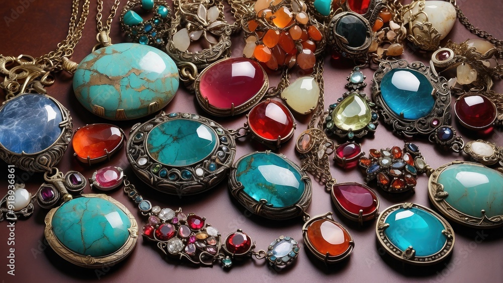 assemblage_of_pricey_necklaces_made_of_sev assemblage_of_pricey_necklaces_made_of_sev