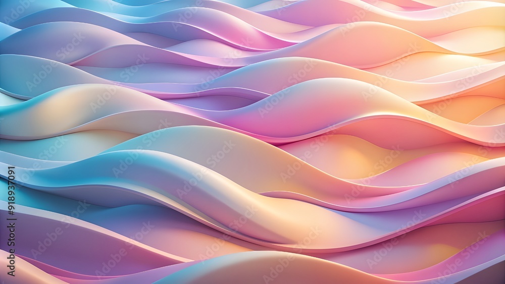A fluid background of 3D wave shapes, arranged in overlapping layers with gentle curves and transitioning colors A fluid background of 3D wave shapes, arranged in overlapping layers with gentle curves and transitioning colors