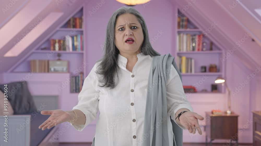 Angry Indian mother shouting at her children Angry Indian mother shouting at her children