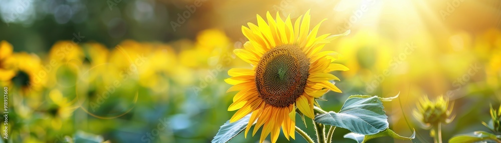 Fototapeta premium Golden Sunflower Field