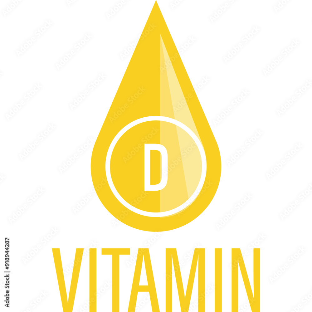 Vitamin D Nutrition Sign. Vector Illustration Vitamin D Nutrition Sign. Vector Illustration