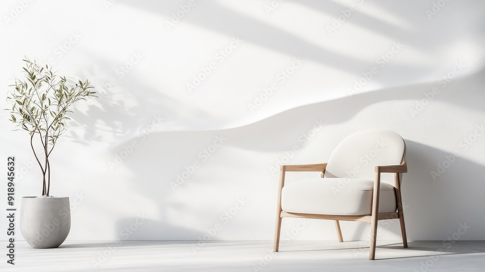 Modern art mural wallpaper with focus on negative space and contrasting shapes. Modern art mural wallpaper with focus on negative space and contrasting shapes.