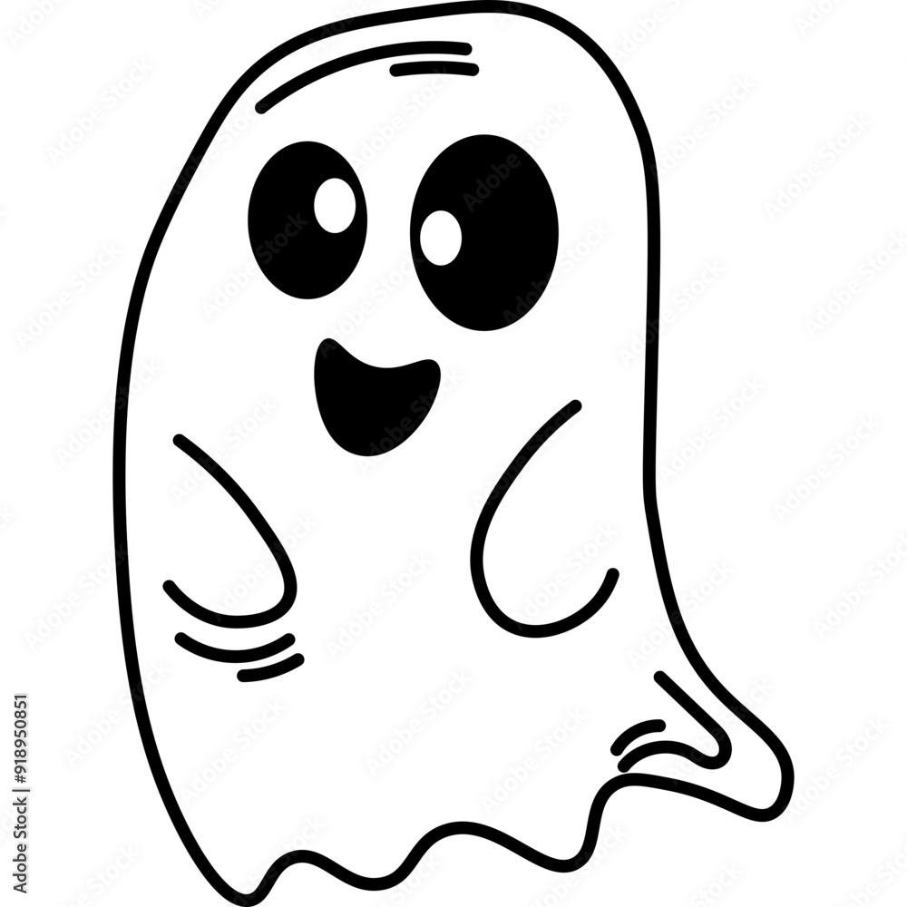 Ghost Doodle Line Ghost Doodle Line