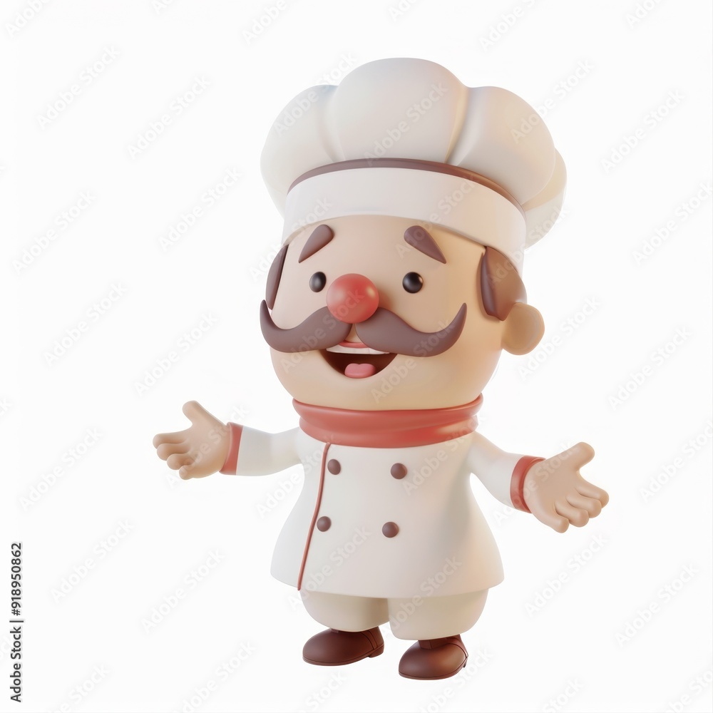 Cute chef character in a car in 3D style on a white background
Cute chef character in a car in 3D style on a white background