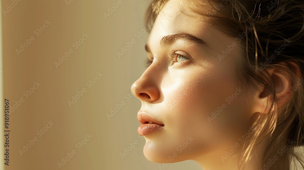 A serene image of a young woman with flawless skin, softly lit from the side, highlighting her natural beauty and clear complexion. 8k UHD, suitable for high-quality printing or digital display. A serene image of a young woman with flawless skin, softly lit from the side, highlighting her natural beauty and clear complexion. 8k UHD, suitable for high-quality printing or digital display.