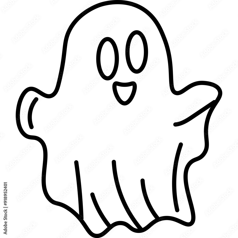 Ghost Doodle Line Ghost Doodle Line
