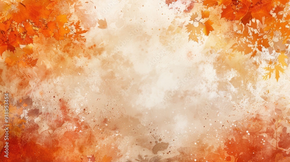 A vibrant painting featuring an orange and white abstract design A vibrant painting featuring an orange and white abstract design