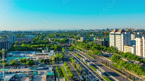 Time-lapse shot of Yongdingmen, the central axis of Beijing photo