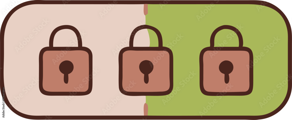 padlock - illustration icons stock illustration, icon colored outline padlock - illustration icons stock illustration, icon colored outline
