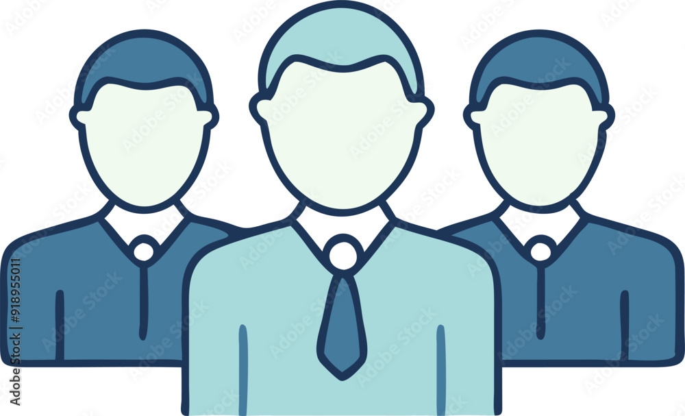 good team, icon colored outline good team, icon colored outline