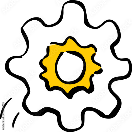 reduce costs with automation, icon doodle fill