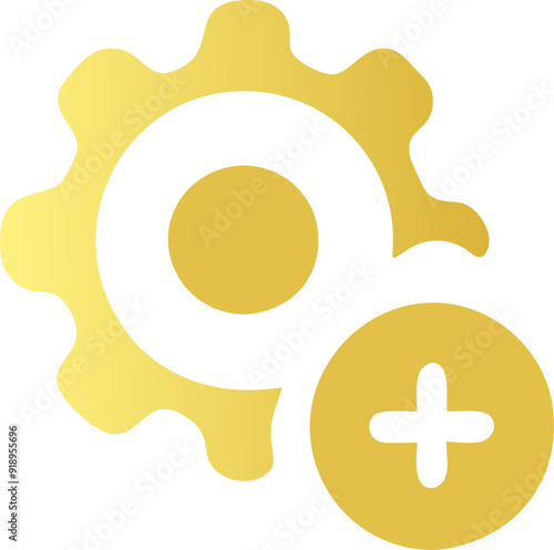 additional services, icon colored shapes gradient