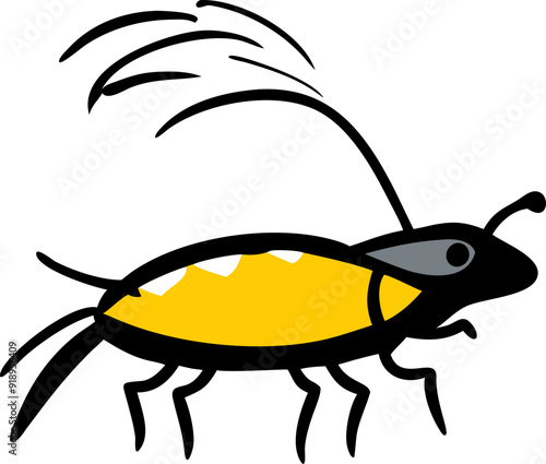cockroach races, icon doodle fill
