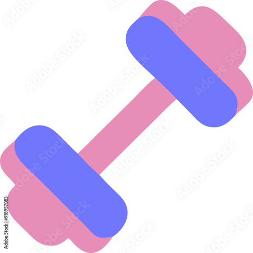 dumbbell, icon colored shapes gradient