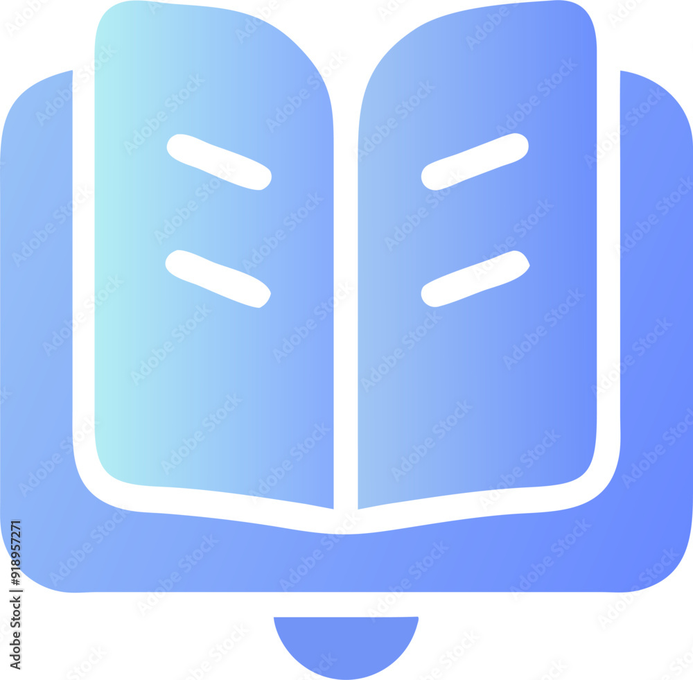 a book, icon colored shapes gradient a book, icon colored shapes gradient