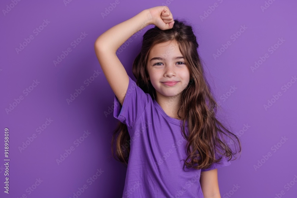A young girl sitting or standing for a photo shoot, her long hair is her main feature A young girl sitting or standing for a photo shoot, her long hair is her main feature