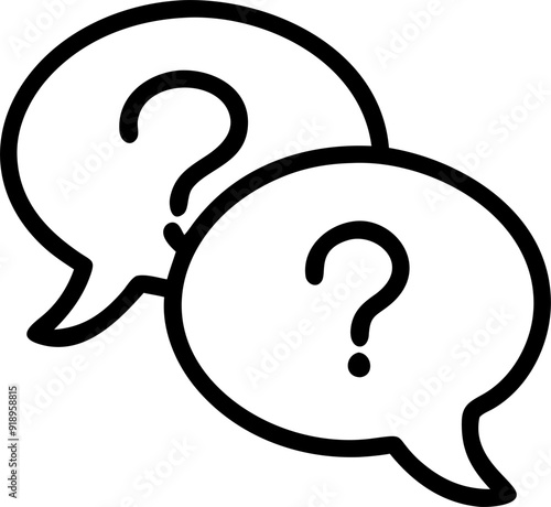 questions suggestions comments, icon outline