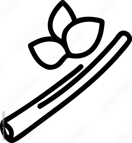 cinnamon stick, icon outline