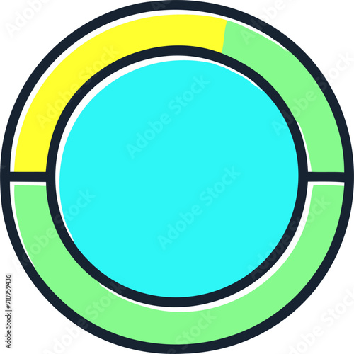 graphic frame round, icon offset fill