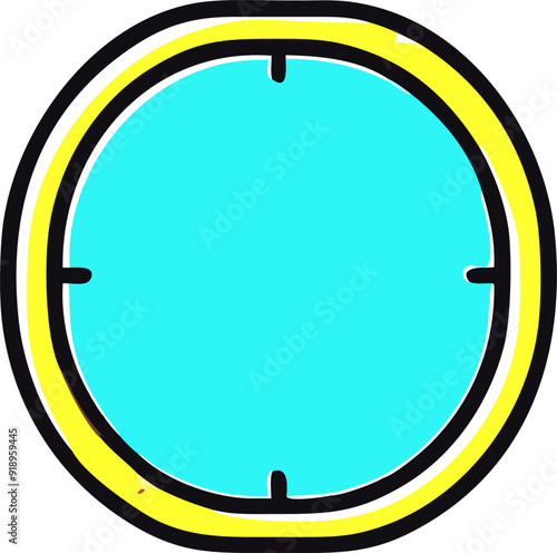 oval graphic frame, icon offset fill