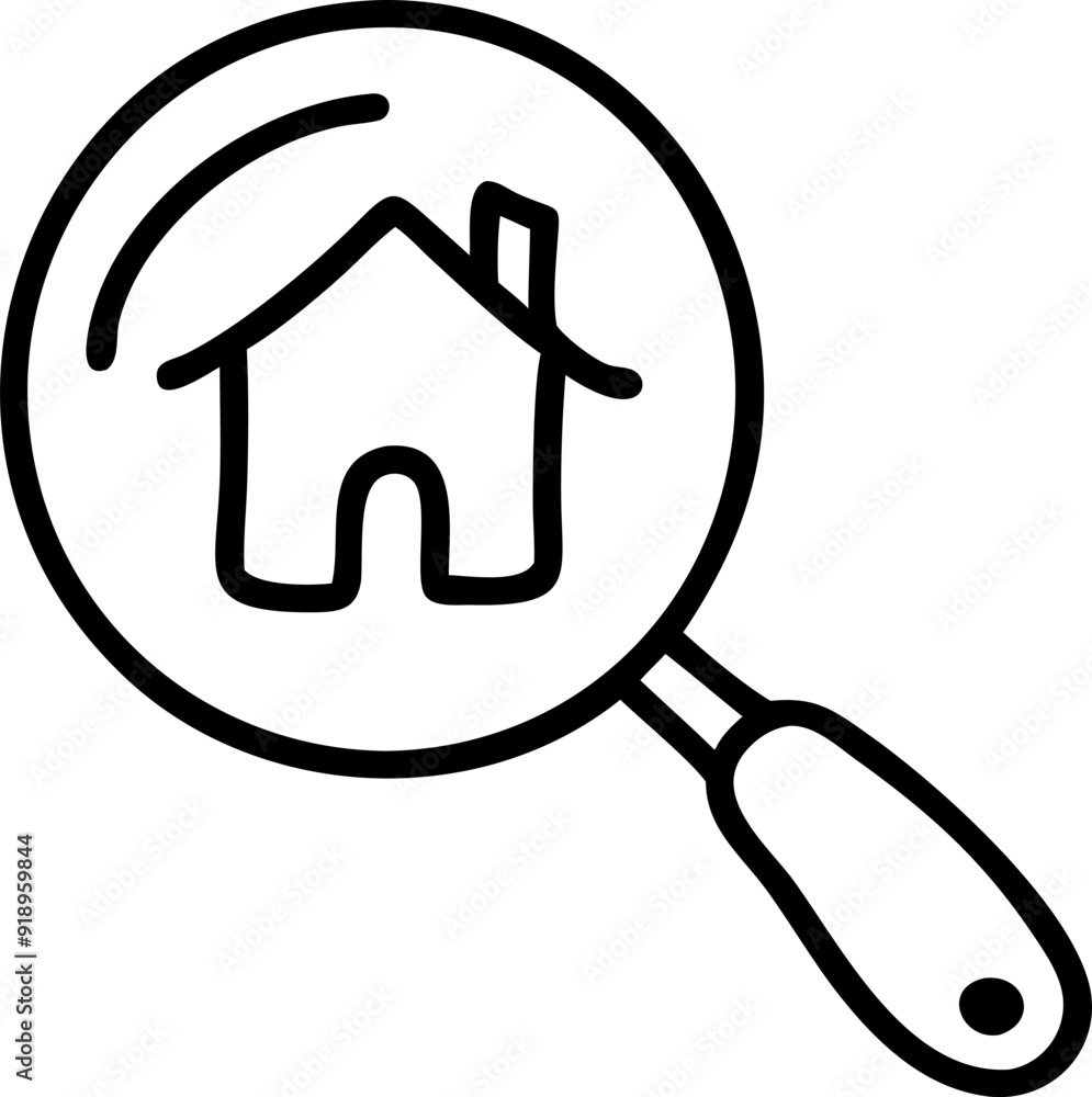 search for property, icon outline search for property, icon outline