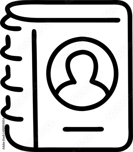 a ledger accounting book, icon outline