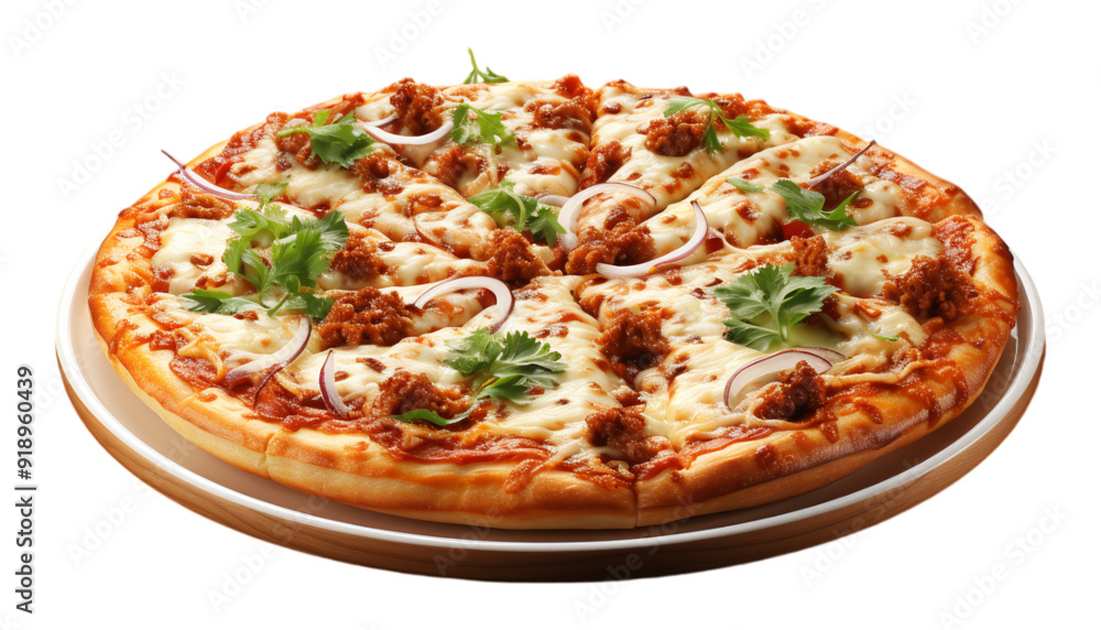 pizza serving, cut out design with transparent background, generative ai pizza serving, cut out design with transparent background, generative ai