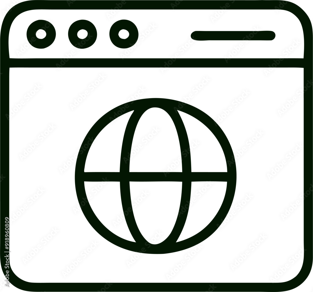 website, icon outline