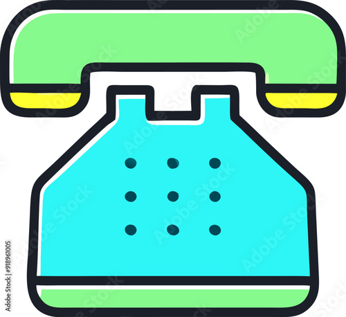 telephone, icon offset fill