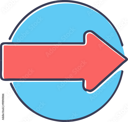 right drawn arrow icon, icon offset fill