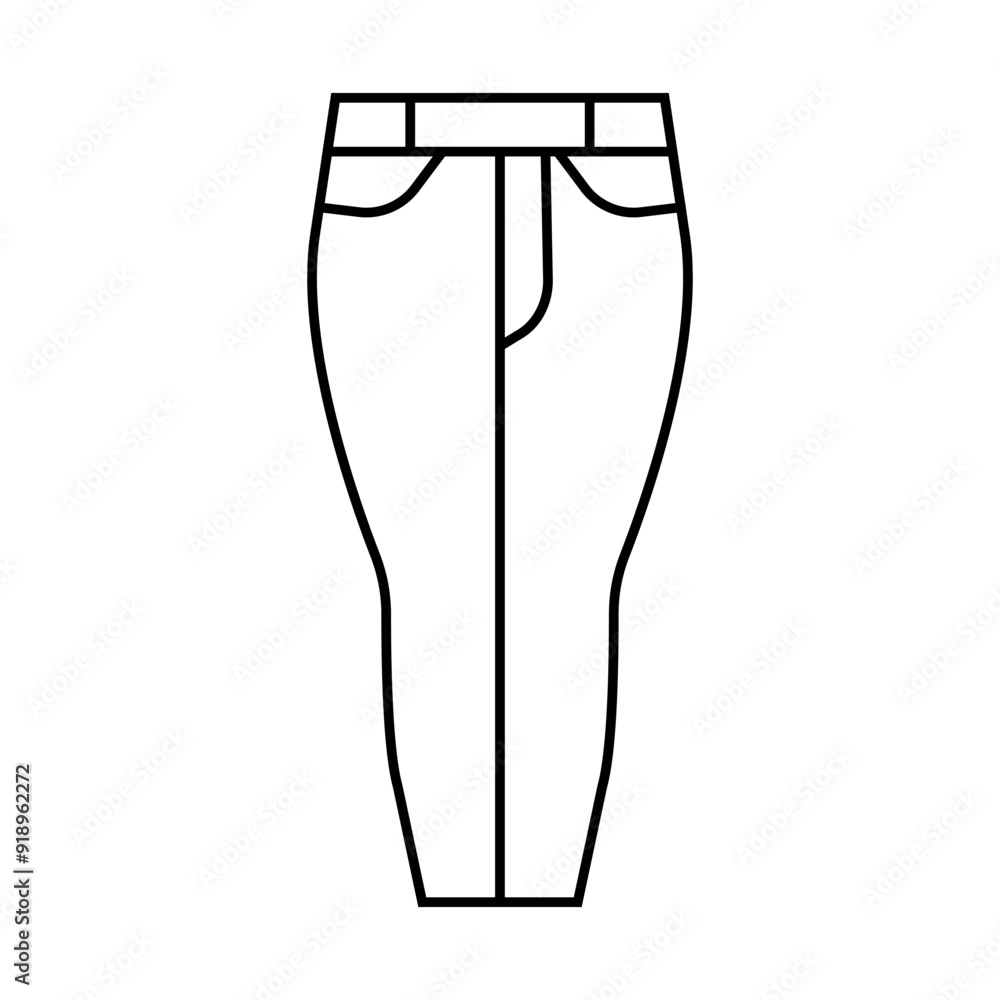 female denim pants line icon vector. female denim pants sign. isolated contour symbol black illustration female denim pants line icon vector. female denim pants sign. isolated contour symbol black illustration