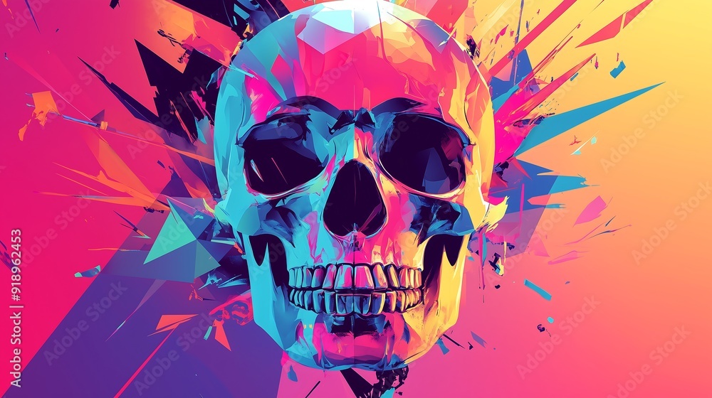 Abstract Skull Art