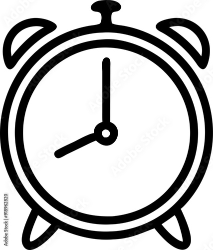 clock alarm, icon outline