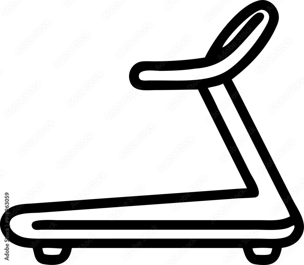treadmill, icon outline treadmill, icon outline