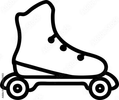 rollerblade icon, icon outline