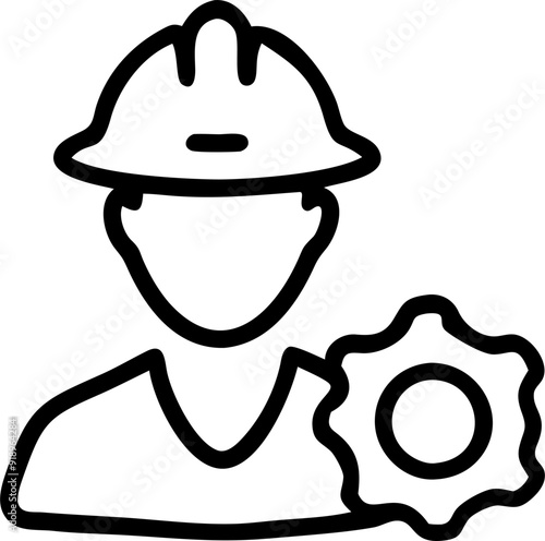 agricultural engineer, icon outline