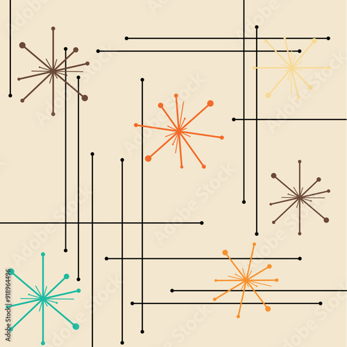706. 50s Mid Century Modern Pattern 12.eps