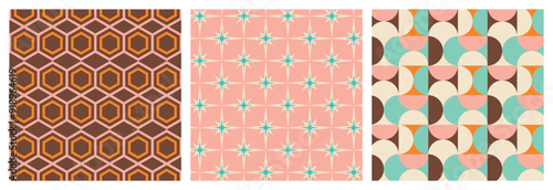 50s Mid Century Modern Seamless Pattern Bundle